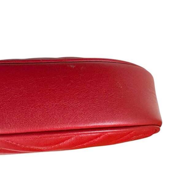 GUCCI Red Leather GG Marmont Fanny Pack - Picture 12 of 14